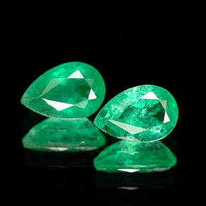 캐럿 천연 그린 에메랄드 보석, 배 모양, 6×4.1 mm, SI-I1