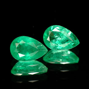 캐럿 천연 그린 에메랄드 보석, 배 모양, 6×4.1 mm, SI-I1