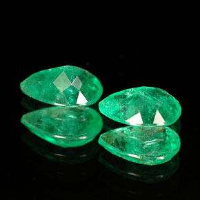 캐럿 천연 그린 에메랄드 보석, 배 모양, 6×4.1 mm, SI-I1