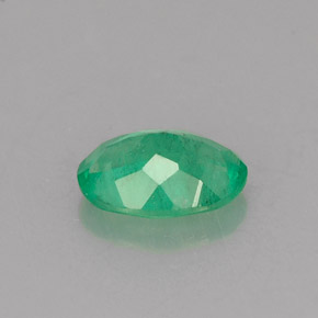 0.53캐럿 천연 그린 에메랄드, 타원형 컷, 6.5×4.7 mm, SI-I1