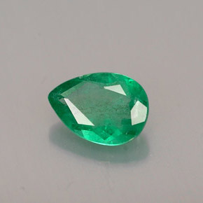 0.48캐럿 천연 그린 에메랄드, 배 모양, 6.5×4.6 mm, SI-I1