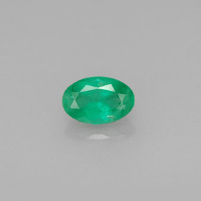0.46캐럿 천연 그린 에메랄드, 타원형 컷, 6.1×4.1 mm, SI-I1