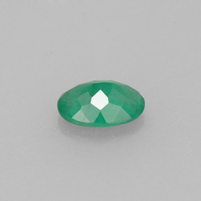 0.52캐럿 천연 그린 에메랄드, 타원형 컷, 6.5×4.6 mm, I1