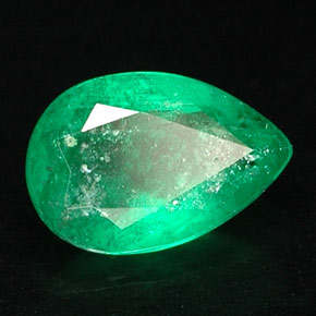 0.45캐럿 천연 그린 에메랄드, 배 모양, 6.5×4.3 mm, SI-I1