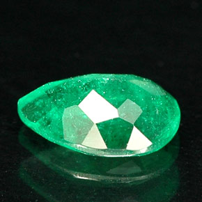 0.45캐럿 천연 그린 에메랄드, 배 모양, 6.5×4.3 mm, SI-I1