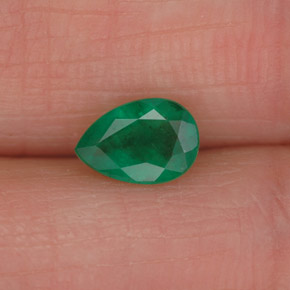 0.51캐럿 천연 그린 에메랄드, 배 모양, 6.6×4.5 mm, SI-I1