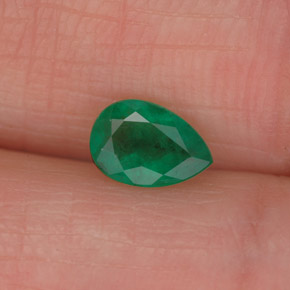 0.51캐럿 천연 그린 에메랄드, 배 모양, 6.6×4.5 mm, SI-I1