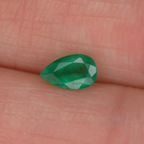 0.36캐럿 천연 그린 에메랄드, 배 모양, 6.1×3.8 mm, SI-I1