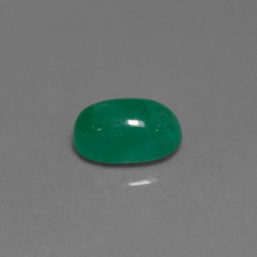 0.90캐럿 천연 그린 에메랄드, 투명한, 7.4×4.6 mm, 투명/반투명