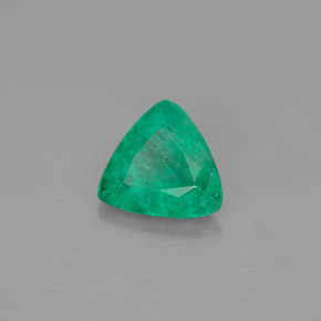 0.61캐럿 천연 그린 에메랄드, 트릴리언, 6.6×6.2 mm, SI-I1