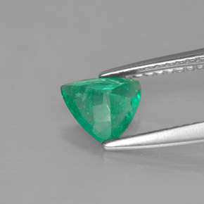 0.61캐럿 천연 그린 에메랄드, 트릴리언, 6.6×6.2 mm, SI-I1