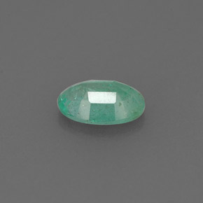 0.63캐럿 천연 그린 에메랄드, 타원형 컷, 7×4.9 mm, I1