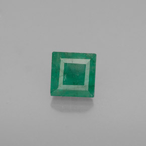 0.59캐럿 천연 그린 에메랄드, 스퀘어, 4.8×4.7 mm, I1