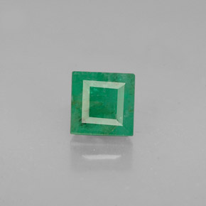0.71캐럿 천연 그린 에메랄드, 스퀘어, 4.9×4.9 mm, I1