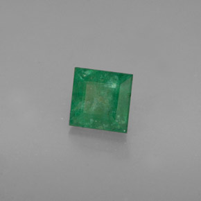 0.77캐럿 천연 그린 에메랄드, 스퀘어, 5×5 mm, I1