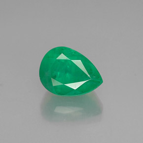 1.00캐럿 천연 그린 에메랄드, 배 모양, 7.6×5.6 mm, SI-I1