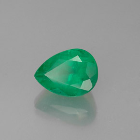 1.00캐럿 천연 그린 에메랄드, 배 모양, 7.6×5.6 mm, SI-I1