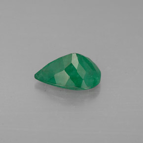 0.91캐럿 천연 그린 에메랄드, 배 모양, 8×5.8 mm, I1