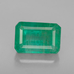 1.93캐럿 천연 그린 에메랄드, 에메랄드 컷, 8.8×6 mm, I1