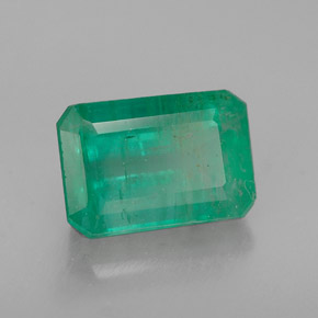1.93캐럿 천연 그린 에메랄드, 에메랄드 컷, 8.8×6 mm, I1