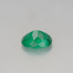 0.77캐럿 천연 그린 에메랄드, 타원형 컷, 7×5.1 mm, SI-I1