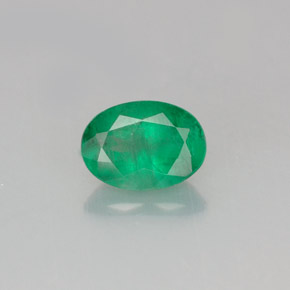 0.72캐럿 천연 그린 에메랄드, 타원형 컷, 7.1×5.1 mm, SI-I1
