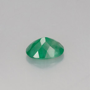 0.72캐럿 천연 그린 에메랄드, 타원형 컷, 7.1×5.1 mm, SI-I1