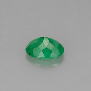 0.76캐럿 천연 그린 에메랄드, 타원형 컷, 7.1×5.1 mm, SI-I1