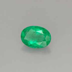 0.76캐럿 천연 그린 에메랄드, 타원형 컷, 7×5.2 mm, SI-I1