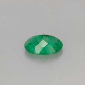 0.83캐럿 천연 그린 에메랄드, 타원형 컷, 7.5×5.6 mm, I1