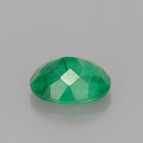 0.95캐럿 천연 그린 에메랄드, 타원형 컷, 7.5×5.6 mm, I1