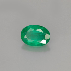 0.67캐럿 천연 그린 에메랄드, 타원형 컷, 7×5.1 mm, I1