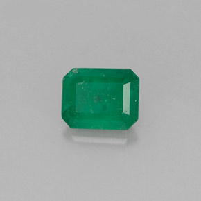 0.51캐럿 천연 그린 에메랄드, 에메랄드 컷, 5.6×4.4 mm, I1