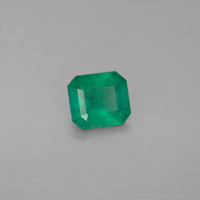 0.47캐럿 천연 그린 에메랄드, 에메랄드 컷, 5.3×4.8 mm, I1