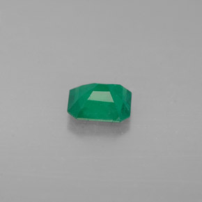 0.47캐럿 천연 그린 에메랄드, 에메랄드 컷, 5.3×4.8 mm, I1