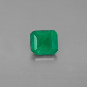 0.47캐럿 천연 그린 에메랄드, 에메랄드 컷, 5.1×4.5 mm, I1
