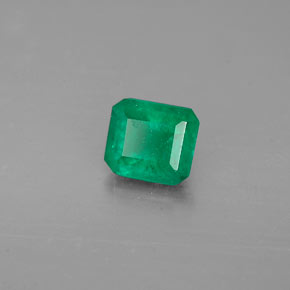 0.47캐럿 천연 그린 에메랄드, 에메랄드 컷, 5.1×4.5 mm, I1