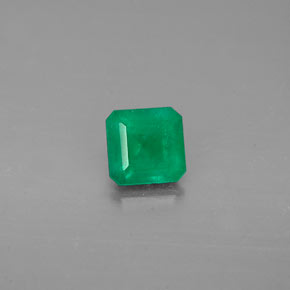 0.47캐럿 천연 그린 에메랄드, 에메랄드 컷, 4.8×4.6 mm, I1