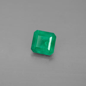 0.47캐럿 천연 그린 에메랄드, 에메랄드 컷, 4.8×4.6 mm, I1