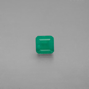 0.48캐럿 천연 그린 에메랄드, 에메랄드 컷, 4.3×4.3 mm, I1