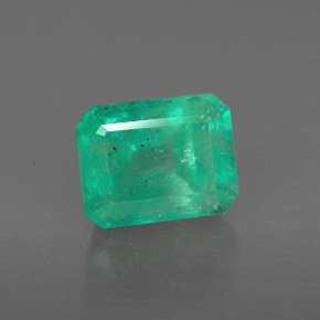 2.09캐럿 천연 그린 에메랄드, 에메랄드 컷, 8.2×6.4 mm, I1