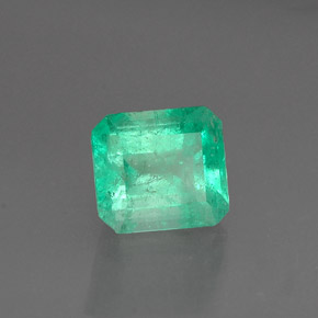 0.98캐럿 천연 그린 에메랄드, 에메랄드 컷, 6.2×5.6 mm, I1