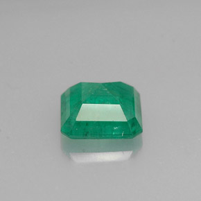 0.97캐럿 천연 그린 에메랄드, 에메랄드 컷, 6.5×6.2 mm, SI-I1