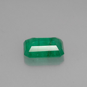 0.84캐럿 천연 그린 에메랄드, 에메랄드 컷, 7.2×5.2 mm, I1