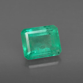 1.93캐럿 천연 그린 에메랄드, 에메랄드 컷, 8.1×6.7 mm, I1