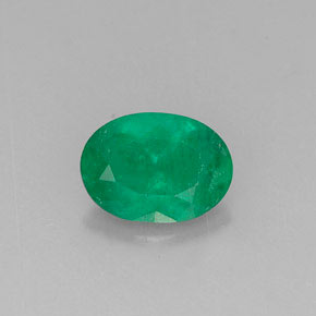 0.63캐럿 천연 그린 에메랄드, 타원형 컷, 7×5.2 mm, I1