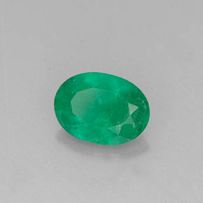 0.63캐럿 천연 그린 에메랄드, 타원형 컷, 7×5.2 mm, I1