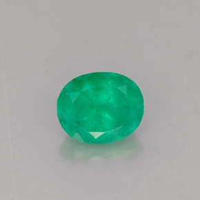 0.63캐럿 천연 그린 에메랄드, 타원형 컷, 6×5 mm, SI-I1