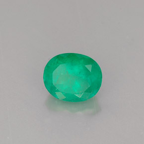 0.63캐럿 천연 그린 에메랄드, 타원형 컷, 6×5 mm, SI-I1
