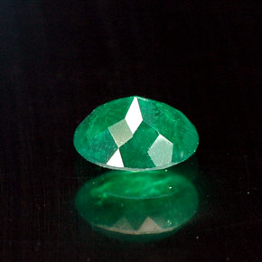 0.35캐럿 천연 그린 에메랄드, 타원형 컷, 5.3×4.2 mm, SI-I1